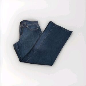 Faded Glory Classic Flare Women's  Dark Wash Blue Denim jeans Size 10P